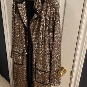 Eloquii Gold Sequin Blazer
